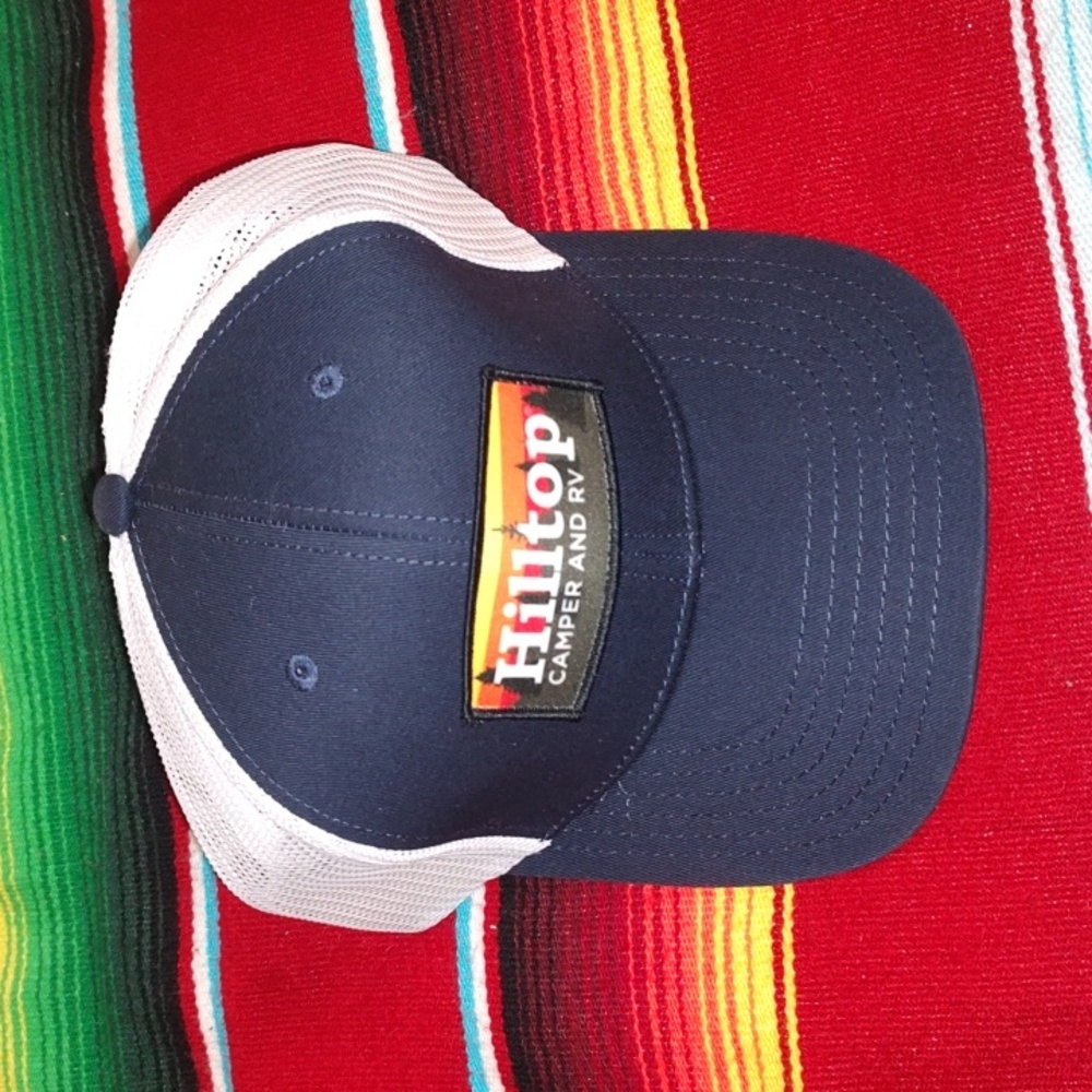 Hilltop Camper And RV Stitched Logo Trucker Mesh Hat Cap New
